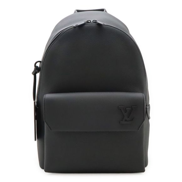 Louis Vuitton LV Aerogram Takeoff Backpack Backpack Daypack Leather Noir Black - Picture 1 of 9